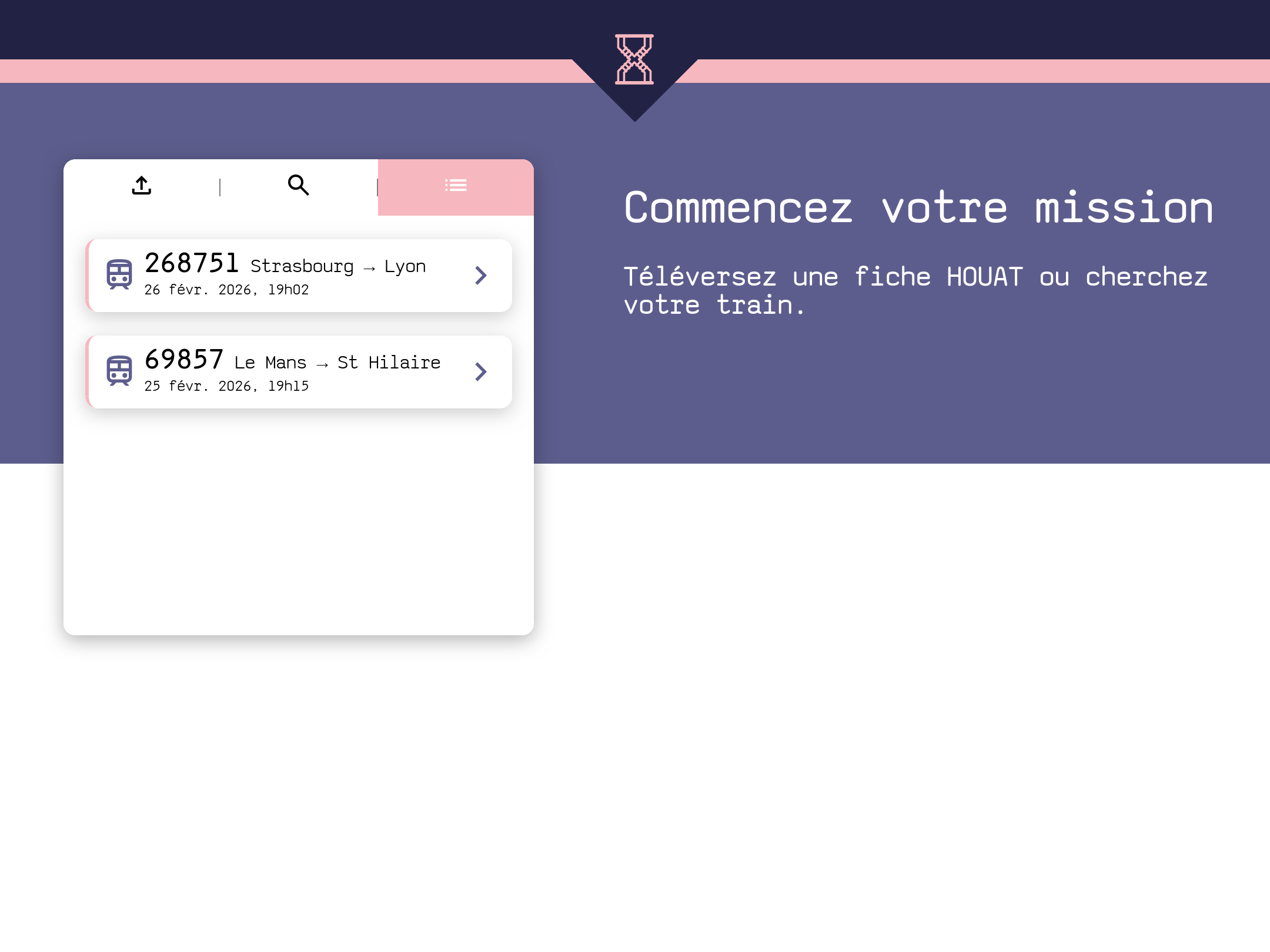 Une vue de l'interface d'accueil de la Suite Conduite
